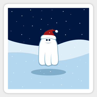 Cute Christmas Ghost Sticker